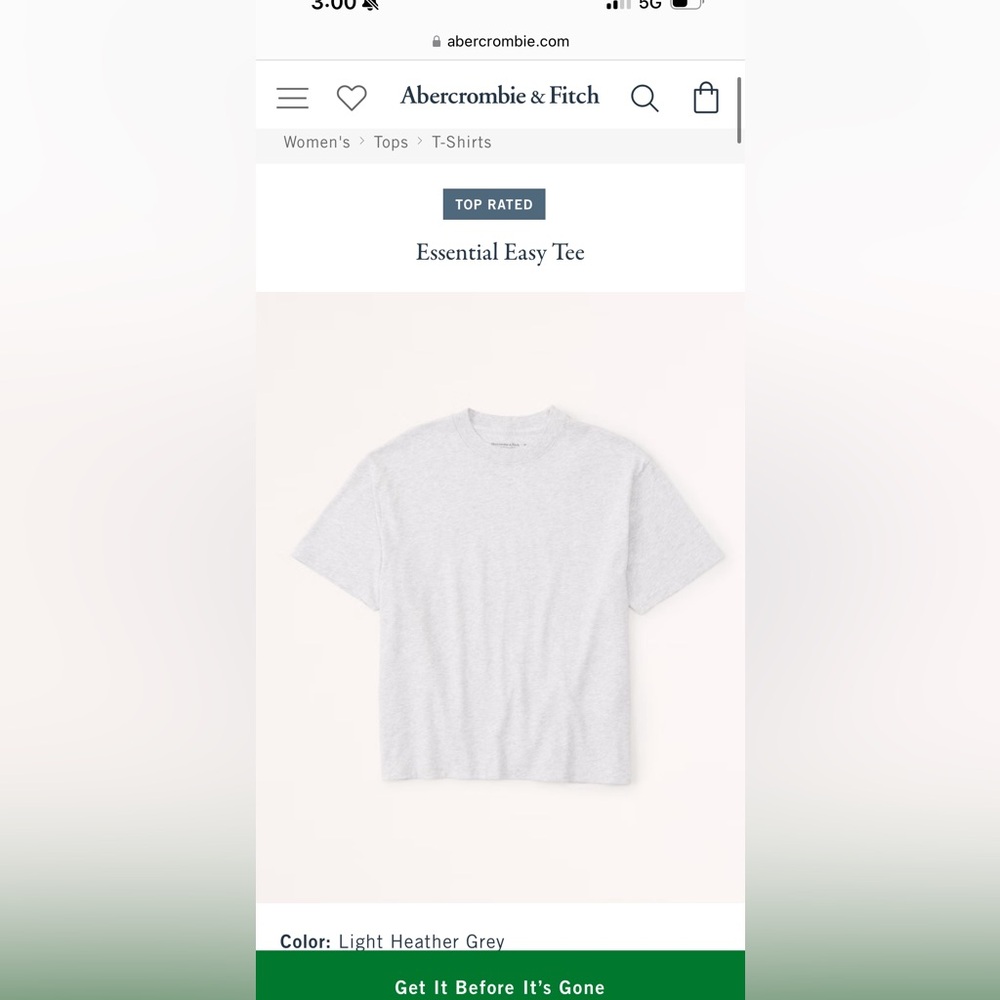 Abercrombie and fitch essential easy tee!